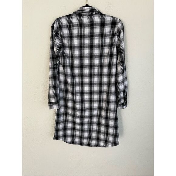Given Kale Woman Flannel Long Sleeve Shirt Dress, Size Small - Picture 8 of 9